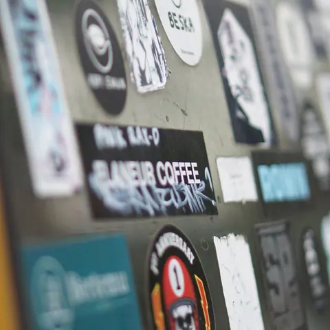 Abstract studio sticker sheet